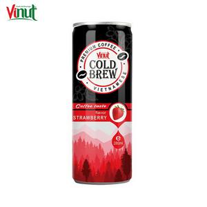 280ml VINUT Can (estañado) Servicio OEM Café con directorio de fresas Sin azúcar añadido - Product Image 4
