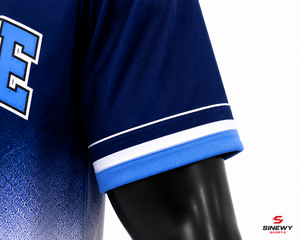 SINEWY SPORTS Camiseta de Béisbol Personalizada para Hombre, Sublimada, Degradado 3D Azul y Blanco, Manga Corta, Absorbe la Humedad, Corte Regular, Adulto - Product Image 4