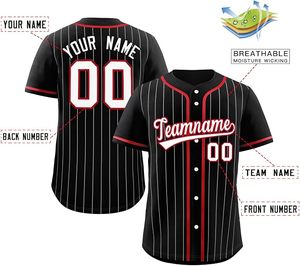 Camiseta de Béisbol Personalizada con Rayas, Uniforme Deportivo Personalizado para Hombres, Mujeres y Jóvenes - Product Image 2