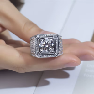 Men's Octagon Cut Diamond Engagement <b>Ring</b> Platinum IGI Certified lab grown Luxury Style - Product Image 6
