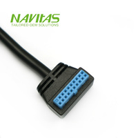 Cable hembra de placa base de 90 grados USB 3,0 20 pines para conexión de panel frontal