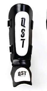 QST Professional Boxing Shin Pads Custom Logo PU Leather Muay Thai Leg Guards Factory Bulk MMA Kickboxing Shin Instep Protector - Product Image 4