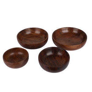 Classic Polished Wooden Bowl Eco-Friendly Handmade Serving Bowl for Party Decor Home Use Dishwasher & Freezer Safe - Product Image 1