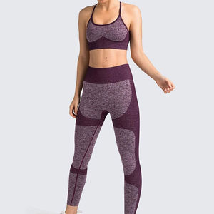Ensemble de yoga stretch slim fit, soutien-gorge de sport performant, tissu compressif doux et résistant, ensembles pour femmes - Product Image 2