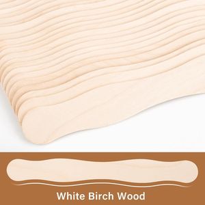 60 bastoncini di legno giganti da 20 cm per ghiaccioli, con manici ondulati, ideali per nomi in classe, ventagli per matrimoni, arti e mestieri, realizzati in legno di bambù - Product Image 4