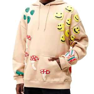 Sweat à capuche imprimé en relief OEM ODM, design personnalisé, haute qualité, prix d'usine, confortable, mode streetwear, fabricant - Product Image 1