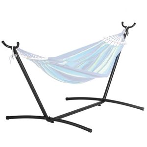 Supporto per Amaca Portatile in Acciaio, Capacità 450 libbre, per 2 Persone, Robusto con Ganci Regolabili, Telaio in Tessuto Adatto per Letti da 10' e 13' - Product Image 1