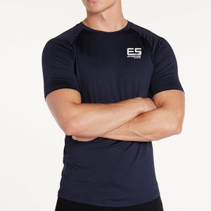 Nouveau design, t-shirts décontractés pour hommes, manches courtes, séchage rapide, respirant, tissu en coton et polyester, haute qualité, vente en gros - Product Image 2