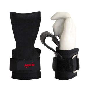 Heavy Powerlifting PVC & PU <b>Grips</b> (Pair) Neoprene Padded Wrist Wraps for Deadlifts Rows Pull Ups <b>Lifting</b> Support - Product Image 1