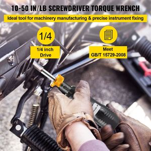 Set di chiavi a brugola da 1/4 di pollice con attacco da 4 mm, gamma di regolazione della coppia 10-50 libbre, precisione del 5%, incremento della coppia di 5 libbre - Product Image 2