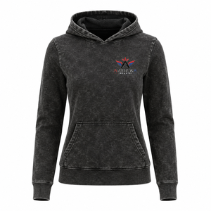 Sweat à capuche délavé pour femme en coton doux, finition vintage, intérieur polaire, capuche ajustable, poche kangourou, style décontracté - Product Image 1