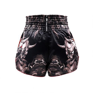 กางเกงชกมวยสีดำสำหรับผู้ชายแบบระบายอากาศได้ดี พิมพ์ลายแบบ Sublimation เหมาะสำหรับ MMA และศิลปะการต่อสู้ ทรงปกติ ขนาดผู้ใหญ่ - Product Image 2