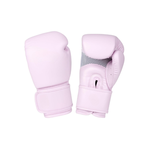 Pink PU Boxing Training Gloves <b>Velcro</b> Closure Breathable Unisex for Adults - Product Image 4
