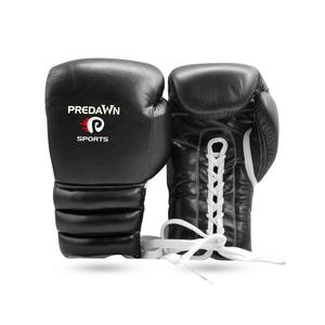 Gants de boxe professionnels en cuir de vachette Logo personnalisé Gants de combat 12oz pour adultes pour le sport de kickboxing - Product Image 1
