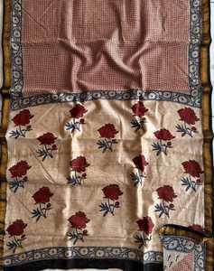 Sarees de Algodón Hechos a Mano con Estampado en Bloque al por Mayor, Ropa Étnica Tradicional India, Diseños Florales con Blusa - Product Image 2