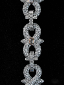 Lab Grown Diamond Designer Drop <b>Necklace</b> White Gold <b>Statement</b> Chain Luxury Hip Hop Pendant <b>Necklace</b> For Men Women Unisex Gift - Product Image 6