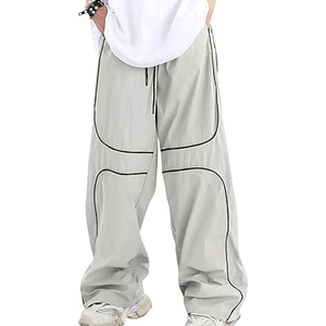 Men Oversized Track Pants Streetwear Color Block Wide Leg Loose Baggy Trousers Casual Jogger Sportswear Pants - Product Image 2