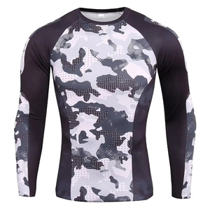 <b>Mens</b> Full Sleeve Rash Guard Blue Pattern <b>Compression</b> <b>Shirt</b> <b>Mens</b> Full Sleeve Rash Guard Camo Pattern <b>Compression</b> <b>Shirt</b> Quick Dry - Product Image 2