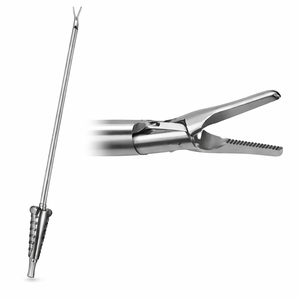 Pinzas MIS Premium Rectas de 1 mm con Mordazas Serradas, Eje de 3 mm, Longitud de Trabajo de 17 cm, Longitud Total de 30 cm, Mango Redondo – ZETOMEDPRO - Product Image 1