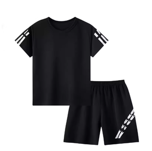 ชุดเสื้อผ้ากีฬาสตรีทแวร์แห้งเร็วสำหรับฤดูร้อน SBEA IMPEX 2 ชิ้น ชุดเซ็ตเสื้อยืดแขนสั้นพิมพ์ลายหลากสีและกางเกงขาสั้นแบบเรียบสำหรับทุกเพศ - Product Image 5