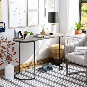 Bureau d'écriture moderne avec base en métal durable et structure en acier, bureau d'intérieur pour la maison, la salle d'étude et les meubles d'appartement - Product Image 2