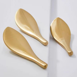 Gold Gourd Shaped Brass Knobs, Chinese Style <b>Single</b> Hole Handles for Cabinet & <b>Wardrobe</b> Metal Knob - Product Image 4