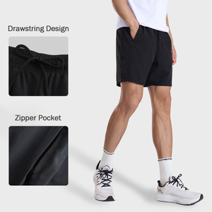 Pantalones Cortos Deportivos para Hombre, Color Gris Sólido, Talla XS, Cintura Elástica Media, Estilo Atlético con Bolsillos, Tejido de Poliéster Ecológico - Product Image 6