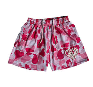 Pantalones cortos de baloncesto de malla sublimados personalizados para mí, pantalones cortos deportivos con logotipo bordado para hombre - Product Image 4