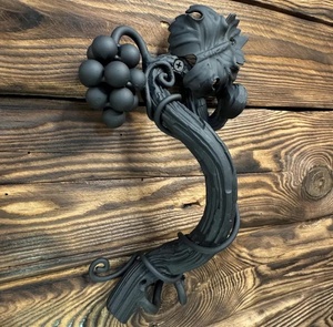 Manija Redonda de Hierro Forjado a Mano, Acabado Resistente al Óxido, Fácil Instalación, Pieza Decorativa de Estilo Asiático - Product Image 3