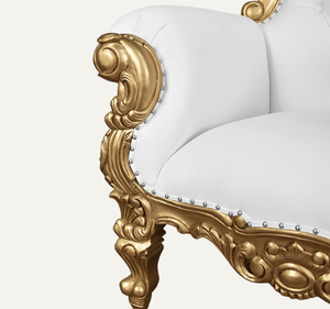 Chaise Trône de Luxe en Bois de Mahagoni Massif, Design Royal Classique et Durable pour Salon et Appartement - Product Image 5