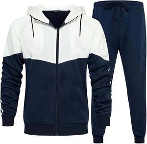 Meilleures ventes : Survêtements personnalisés coupe-vent pour hommes, ensemble deux pièces zippé, 100 % coton - Product Image 1