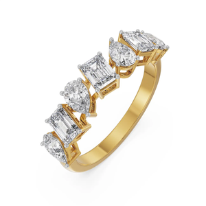 Anillo de Compromiso con Diamante Cultivado en Laboratorio de 2.00 Quilates, Claridad VS1, Color F, Corte Esmeralda y Forma de Pera, Certificado IGI, Oro Amarillo de 18k para Mujer - Product Image 3