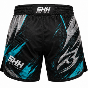 กางเกงมวยไทยสั่งทำพิเศษจาก SHH Industries สำหรับผู้ชาย กางเกงชกมวยคิกบ็อกซิ่ง พิมพ์ลายด้วยความร้อน พร้อมโลโก้ส่วนตัว สำหรับศิลปะการต่อสู้ - Product Image 2