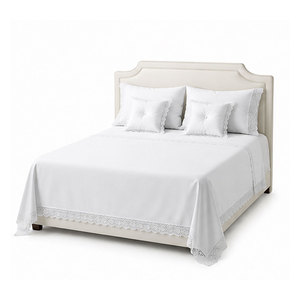 Elegant Plain White <b>Bed</b> Sheet Comfortable Breathable Bedding Set With Matching <b>Pillow</b> Covers For Daily Home Use - Product Image 2