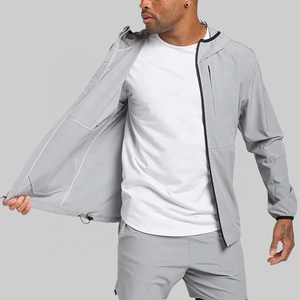 Windproof Windbreaker Breathable Hooded Rain <b>Jacket</b> Custom 100% Polyester Outdoor Waterproof Hiking <b>Jacket</b> <b>Man</b> Running Wear - Product Image 1