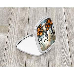 Marigold Spooky Halloween miroir de maquillage compact femmes et filles voyage-friendly pliant poche décorative miroir de poche cadeau - Product Image 2