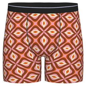 Calzoncillos bóxer de algodón con estampado geométrico para hombre, de talle medio, transpirables, con cintura elástica - Product Image 5