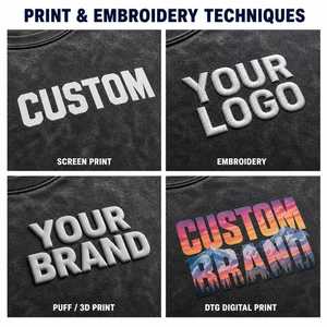 Custom Vintage Acid Wash Oversized <b>Crewneck</b> Sweatshirt Heavyweight Gothic Lettering Graphic Pullover Streetwear - Product Image 6
