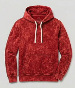 Sudadera con capucha Cleanfit de estilo holgado para hombre, de forro polar resistente de 350 g, corta y ancha, con forro antiarrugas, de mezcla de algodón básico. - Product Image 3