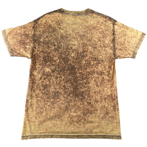 T-shirt vintage délavé marron pour homme, coupe classique, manches courtes, 100 % coton, logo personnalisé sur le devant, marque privée OEM, respirant - Product Image 2