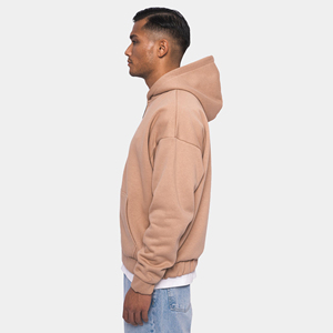 Men basics oversized zipper hoodie soft breathable casual style cotton fleece fabric full <b>zip</b> <b>hooded</b> relaxed and winter outfit - Product Image 5