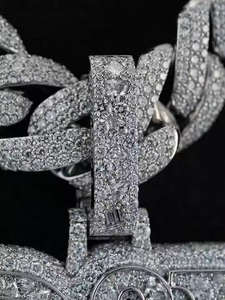 Custom Moissanite Hip Hop <b>Pendant</b> Iced Out Pass Diamond Tseter 925 <b>Silver</b> <b>Pendant</b> Personalized <b>Initial</b> Letter <b>Pendant</b> Necklace - Product Image 6