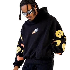 Puff impresión al por mayor ropa informal de alta calidad personalizado Puff impresión Sudadera con capucha para los hombres de gran tamaño en blanco térmico Sudadera con capucha ropa informal - Product Image 1