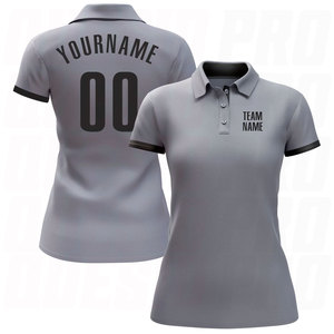 Polo classique personnalisé pour homme et femme, vêtements de sport, maillot de football rétro, entraînement, gris, noir, performance, polos de golf - Product Image 2