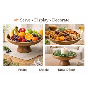 Tabla de Cortar Redonda de Madera de Mango KHATI HOUSE |   Utensilio de Cocina y Comedor Grande, Duradero y Ecológico - Product Image 4