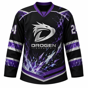 Maillot de hockey personnalisé en gros, nom du joueur, numéro, logo, impression numérique, 100% polyester, maille respirante, séchage rapide, pour adultes - Product Image 1