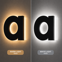 Enseigne lumineuse LED personnalisée en lettres 3D métalliques et acryliques pour intérieur et extérieur, idéale pour entreprises et magasins