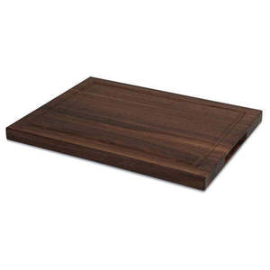 Planche à découper en bois artisanale, rectangulaire, avec rainures, épaisseur 1,5 cm, antidérapante, pour cuisine, emballage individuel - Product Image 2