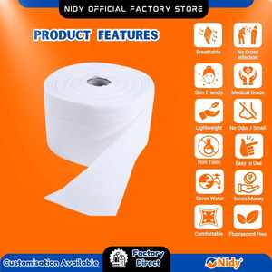 NIDY Rouleau de serviettes jetables absorbantes, douces et imperméables en PP, à usage unique, pour cliniques, soins de beauté et hygiène personnelle - Product Image 6