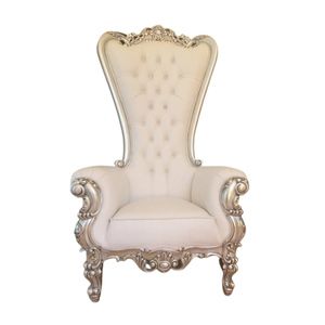 Le trône simple de luxe en bois préside les chaises blanches de trône pour épouser et confortables superbes de meubles d'événement - Product Image 1